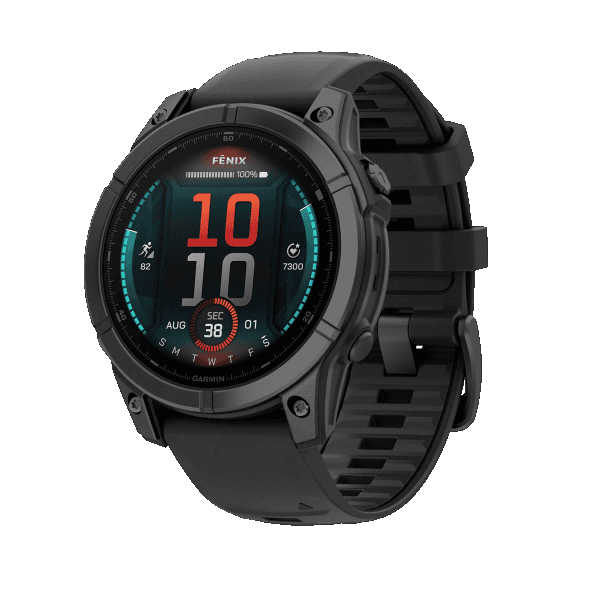 fenix E - 47 мм, AMOLED, серый безель, черный силиконовый ремешок