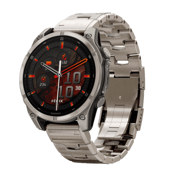 fenix 8 - 47 мм, AMOLED, Sapphire, Titanium, светло-серый, титановый ремешок