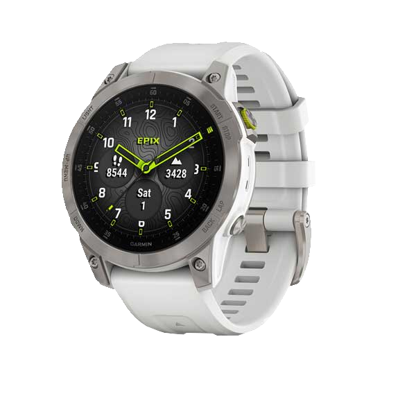 Смарт часы Garmin Epix (Gen 2) Sapphire титановые белые с GPS навигатором