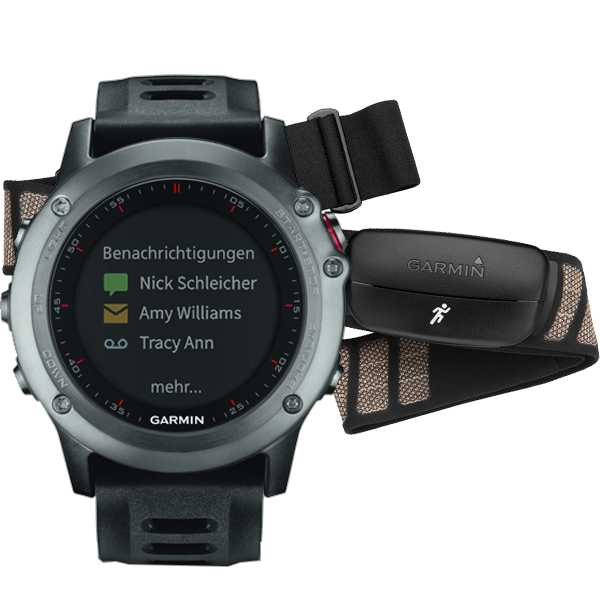 Купить Garmin Fenix 3 HRM серый с черным ремешком и (умные спортивные смарт часы) - цена, отзывы