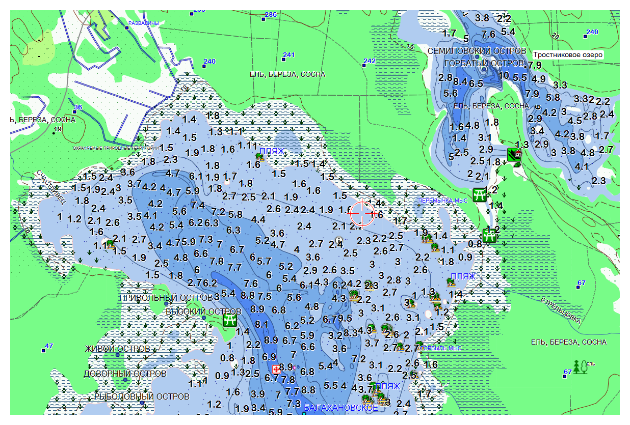 Карты глубин Ленинградской области и Санкт-Петербурга