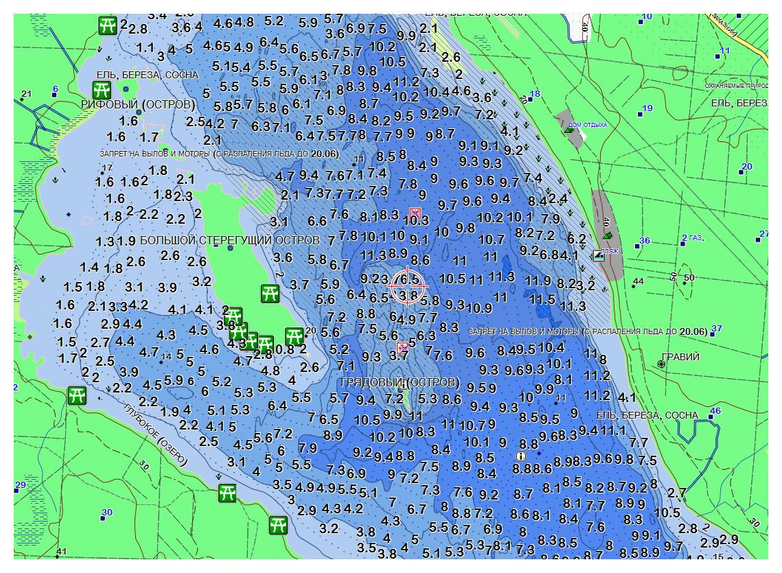 Карты глубин Ленинградской области и Санкт-Петербурга